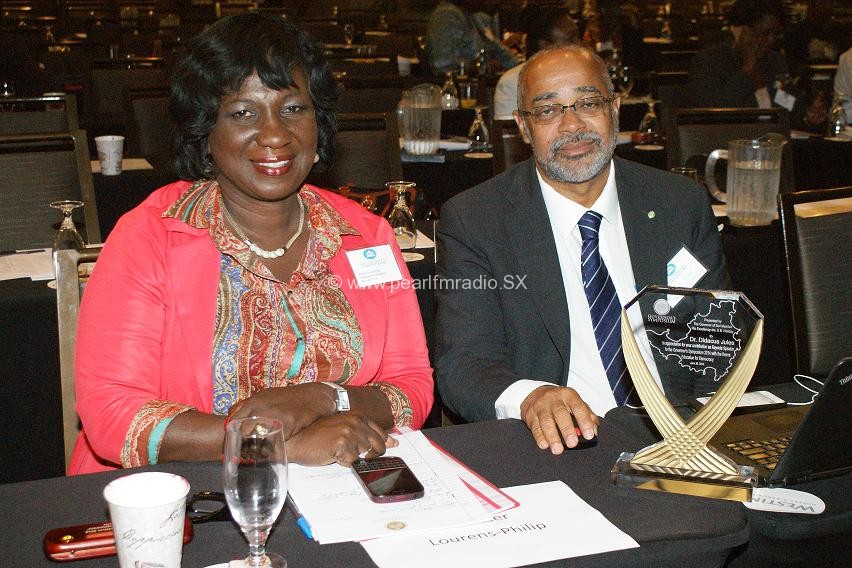 Left to right: Minister of Education, Culture, Sports & Youth Affairs Mrs. Patricia Lourens together with the Keynote Speaker Dr. Didacus Jules Director-General Of OECS