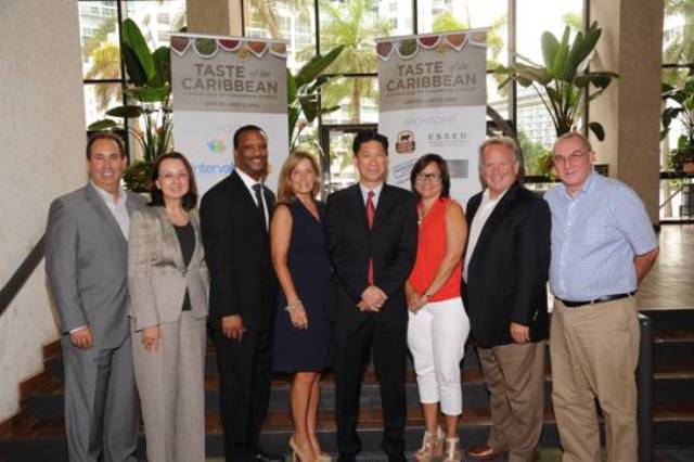 The newly elected president and officers of the Caribbean Hotel and Tourism Association (CHTA). Pictured (l-r) Jeffrey S. Vasser, CHA, director general and CEO of CHTA; Karolin Troubetzkoy, first vice president of CHTA, president, St. Lucia Hotel and Tourism Association and owner and executive director of Anse Chastanet and Jade Mountain Resort, St. Lucia; Stuart Bowe, second vice president of CHTA, president, Bahamas Hotel and Tourism Association and senior vice president and general manager of Coral Towers at Atlantis, Paradise Island, Bahamas; Karen Whitt, third vice president of CHTA, director, Turks & Caicos Hotel and Tourism Association and general manager, Regent Palms Turks & Caicos; Emil Lee, president of CHTA and general manager of Princess Heights Hotel, St. Maarten; Patricia Affonso Dass, fourth vice president of CHTA, immediate past president, Barbados Hotel & Tourism Association and general manager of Ocean Two Resort & Residences, Barbados; William “Bill” Clegg, fifth vice president of CHTA, regional vice president, Franchise Service and Programs for Choice Hotels International; and James Hepple, treasurer of CHTA and president and CEO, Aruba Hotel and Tourism Association. 