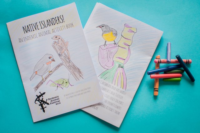 Fun native animal activity books will be given away free at Sunday's Endemic Animal Festival.